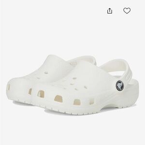 Toddler White Crocs-  size 10.